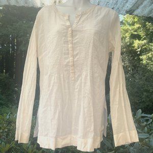 Ann Taylor Large White Long Sleeved Blouse